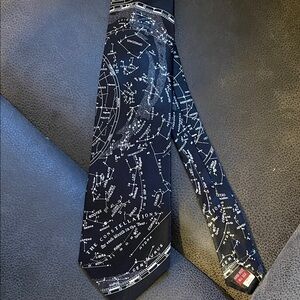 Constellation Pattern Black Tie